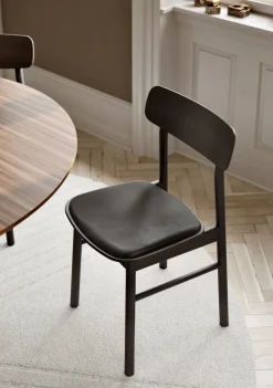 Chaise de salle à manger en frêne noir 47x78cm Soma - Woud