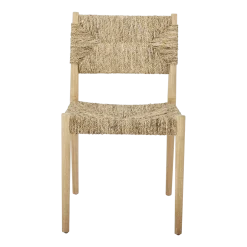 Chaise de salle à manger en jacinthe d'eau et bois Saran - Bloomingville