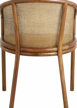 Chaise de salle à manger en rotin marron clair Mosso - Nordal