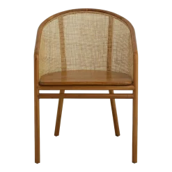 Chaise de salle à manger en rotin marron clair Mosso - Nordal