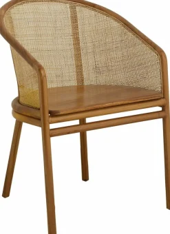 Chaise de salle à manger en rotin marron clair Mosso - Nordal