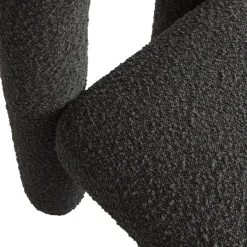 Chaise de salle à manger en tissu bouclé taupe foncé Daiku - 101 COPENHAGEN
