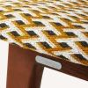 Chaise de salle à manger en tissu à motif jaune et bois de frêne Geo Happy Days - Pols Potten