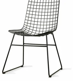 Chaise design en métal noir Wire - HKliving