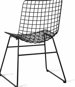 Chaise design en métal noir Wire - HKliving