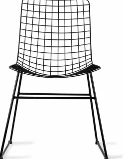 Chaise design en métal noir Wire - HKliving