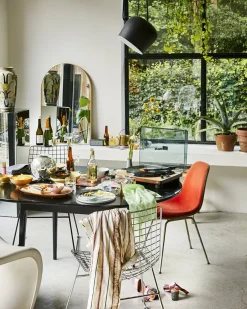 Chaise design en métal noir Wire - HKliving