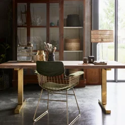 Chaise design en métal noir Wire - HKliving