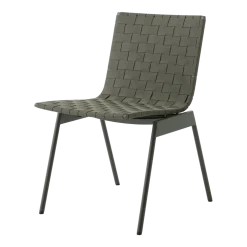 Chaise d'extérieur en acier et textile vert bronze Ville AV33 - &Tradition