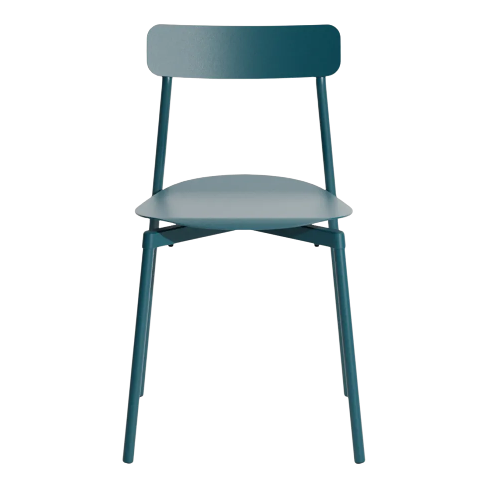 Chaise d'extérieur en aluminium bleu océan Fromme - Petite friture