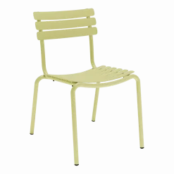Chaise d'extérieur en aluminium jaune citron 59x54x82cm Alua - Houe