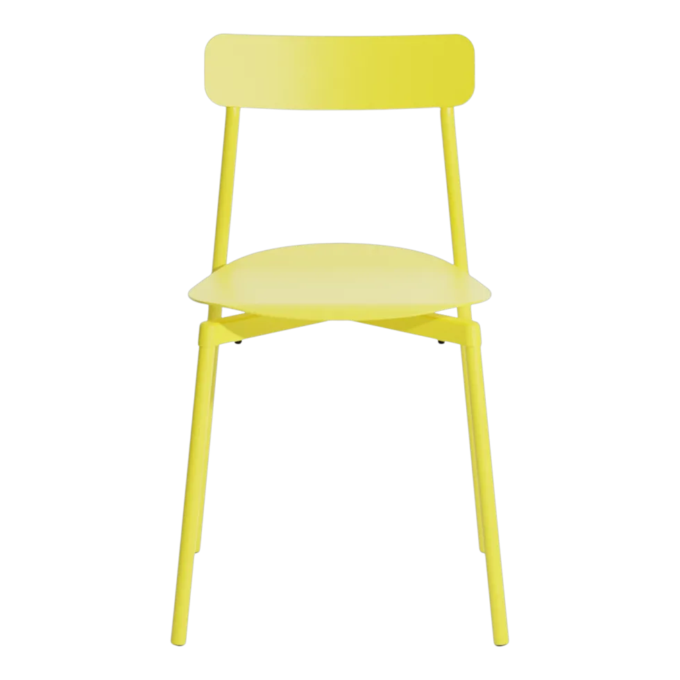 Chaise d'extérieur en aluminium jaune Fromme - Petite friture