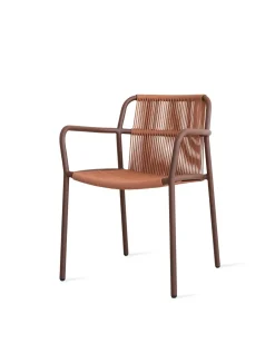 Chaise d'extérieur en aluminium thermolaqué et corde rouille 60x63x81cm Sweep - Vincent Sheppard