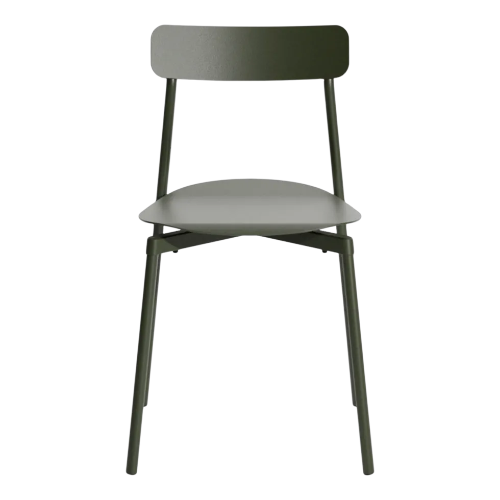Chaise d'extérieur en aluminium vert bouteille Fromme - Petite friture