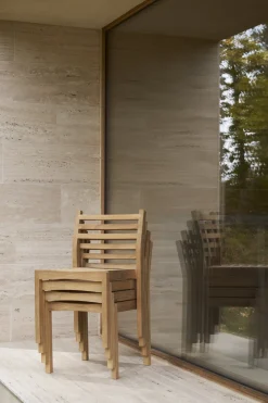 Chaise d'extérieur en teck non traité 81cm AH501 - Carl Hansen & Søn