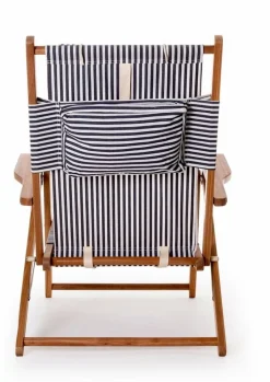 Chaise d'extérieur à rayures bleues et blanches Tommy - Business & Pleasure