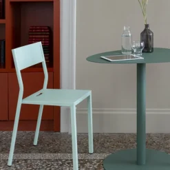 Chaise en acier baby pink Take - Matière Grise