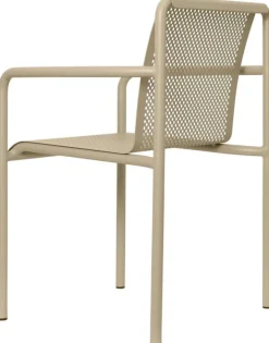 Chaise en acier beige avec accoudoirs 80x60cm Dapple - Ferm living