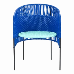 Chaise en acier bleu Caribe - Ames