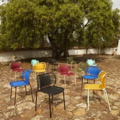 Chaise en acier bleu Cielo - Ames