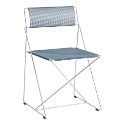 Chaise en acier galvanisé avec revêtement en poudre bleue 50x45x77cm X-line - Hay
