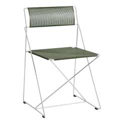 Chaise en acier galvanisé avec revêtement en poudre kaki 50x45x77cm X-line - Hay