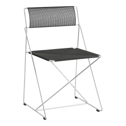 Chaise en acier galvanisé avec revêtement en poudre noire 50x45x77cm X-line - Hay