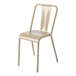 Chaise en acier gris beige T37 - Tolix