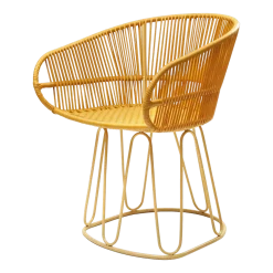 Chaise en acier jaune Circo - Ames