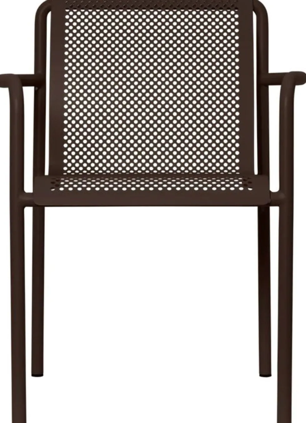 Chaise en acier marron avec accoudoirs 80x60cm Dapple - Ferm living