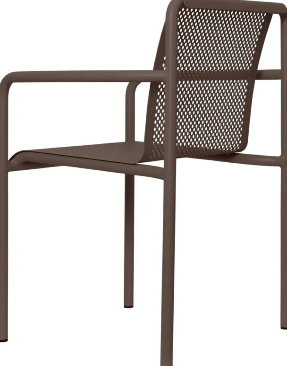 Chaise en acier marron avec accoudoirs 80x60cm Dapple - Ferm living