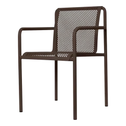 Chaise en acier marron avec accoudoirs 80x60cm Dapple - Ferm living