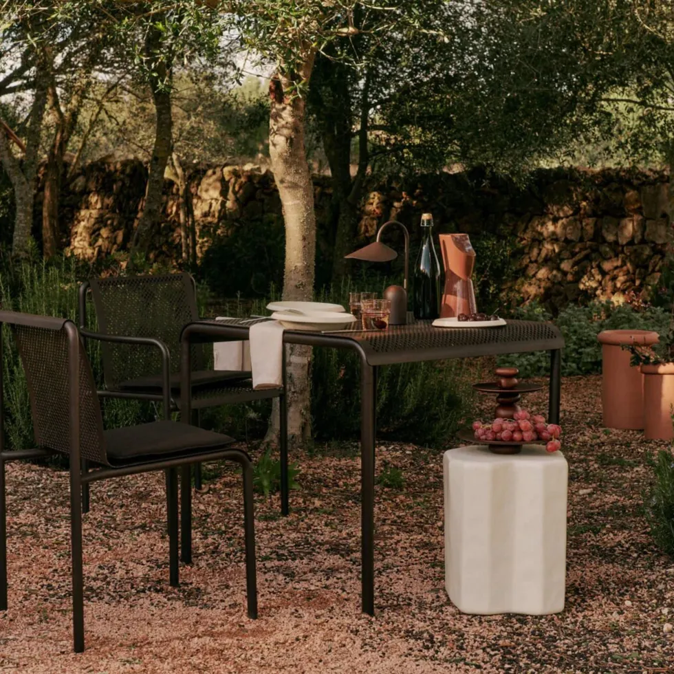 Chaise en acier marron 80x49cm Dapple - Ferm living