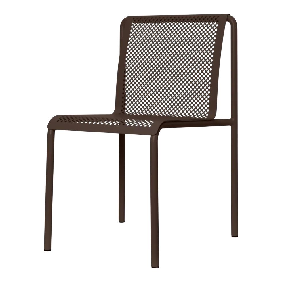 Chaise en acier marron 80x49cm Dapple - Ferm living
