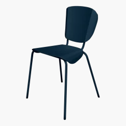 Chaise en acier mat denim Batchair - Matière Grise