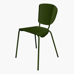 Chaise en acier mat kaki Batchair - Matière Grise