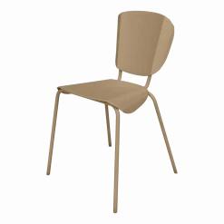 Chaise en acier mat sable Batchair - Matière Grise