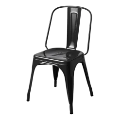 Chaise en acier noir foncé AC - Tolix