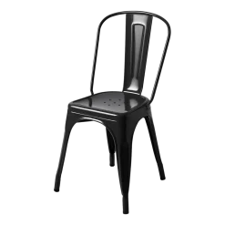 Chaise en acier noir foncé A - Tolix