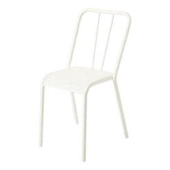 Chaise en acier tressé blanc perlé T37 - Tolix