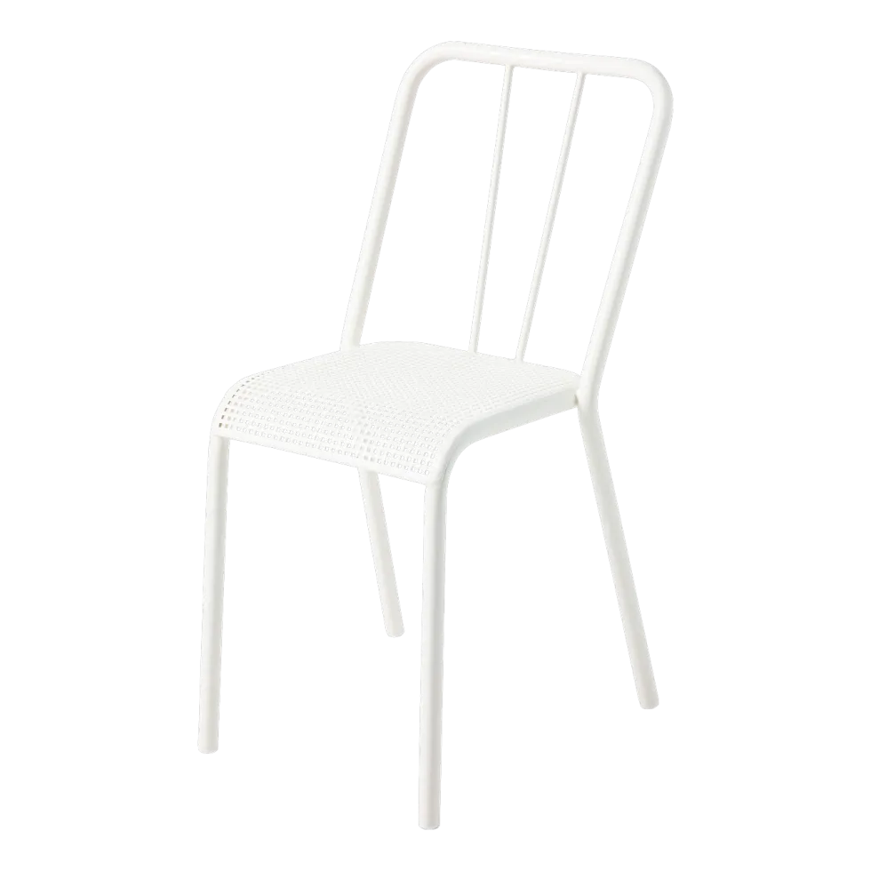 Chaise en acier tressé blanc pur T37 - Tolix