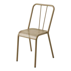 Chaise en acier tressé brun vert T37 - Tolix