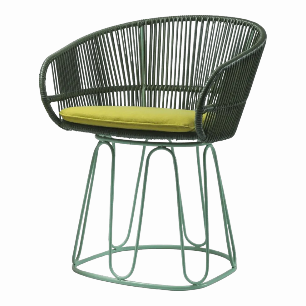 Chaise en acier vert Circo - Ames