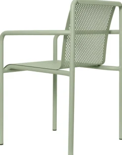 Chaise en acier vert pâle avec accoudoirs 80x60cm Dapple - Ferm living