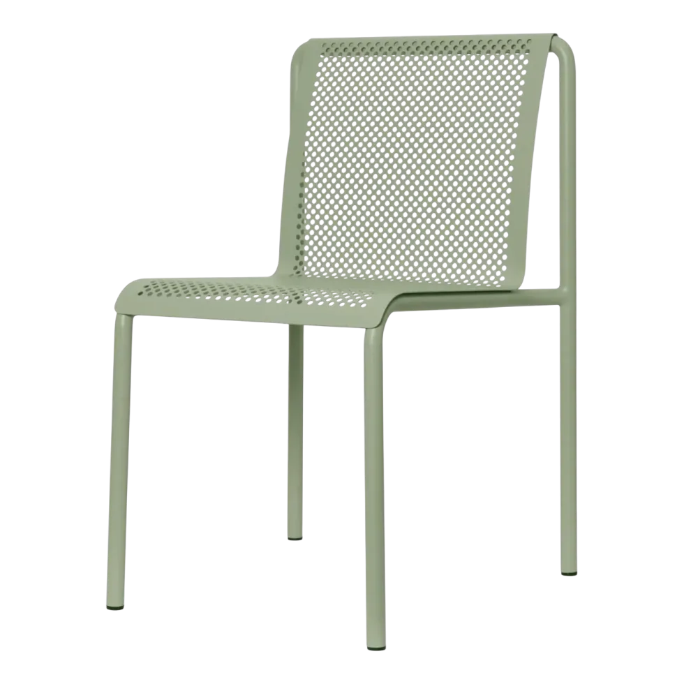 Chaise en acier vert pâle 80x49cm Dapple - Ferm living