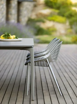 Chaise en aluminium bleu clair 51 x 51 cm Niwa - Fast Spa