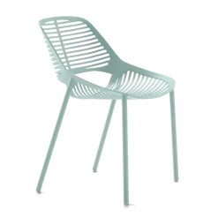 Chaise en aluminium bleu clair 51 x 51 cm Niwa - Fast Spa