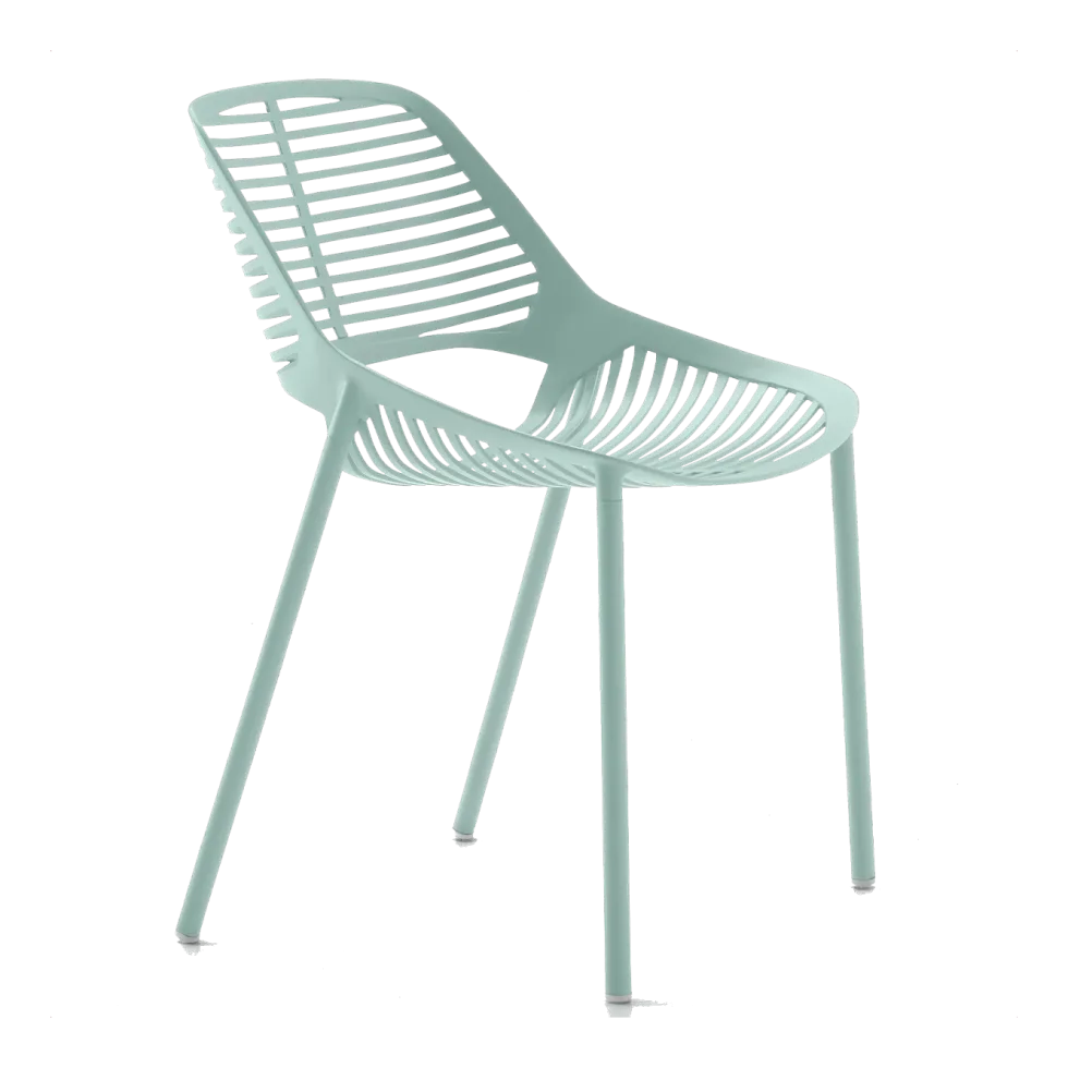 Chaise en aluminium bleu clair 51 x 51 cm Niwa - Fast Spa