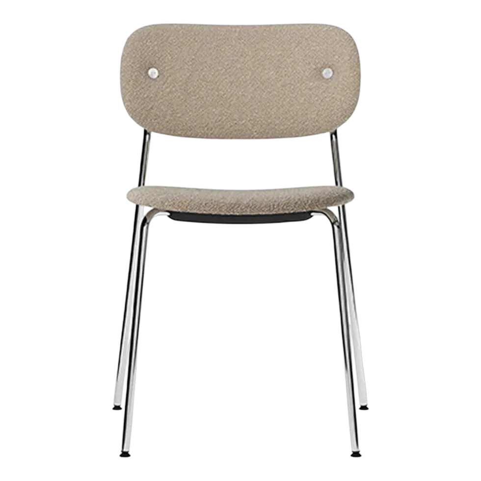 Chaise en aluminium et tissu naturel 50x52x80cm - Audo