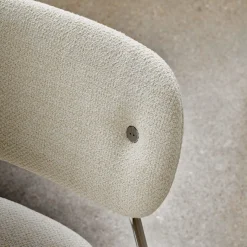Chaise en aluminium et tissu naturel 50x52x80cm - Audo